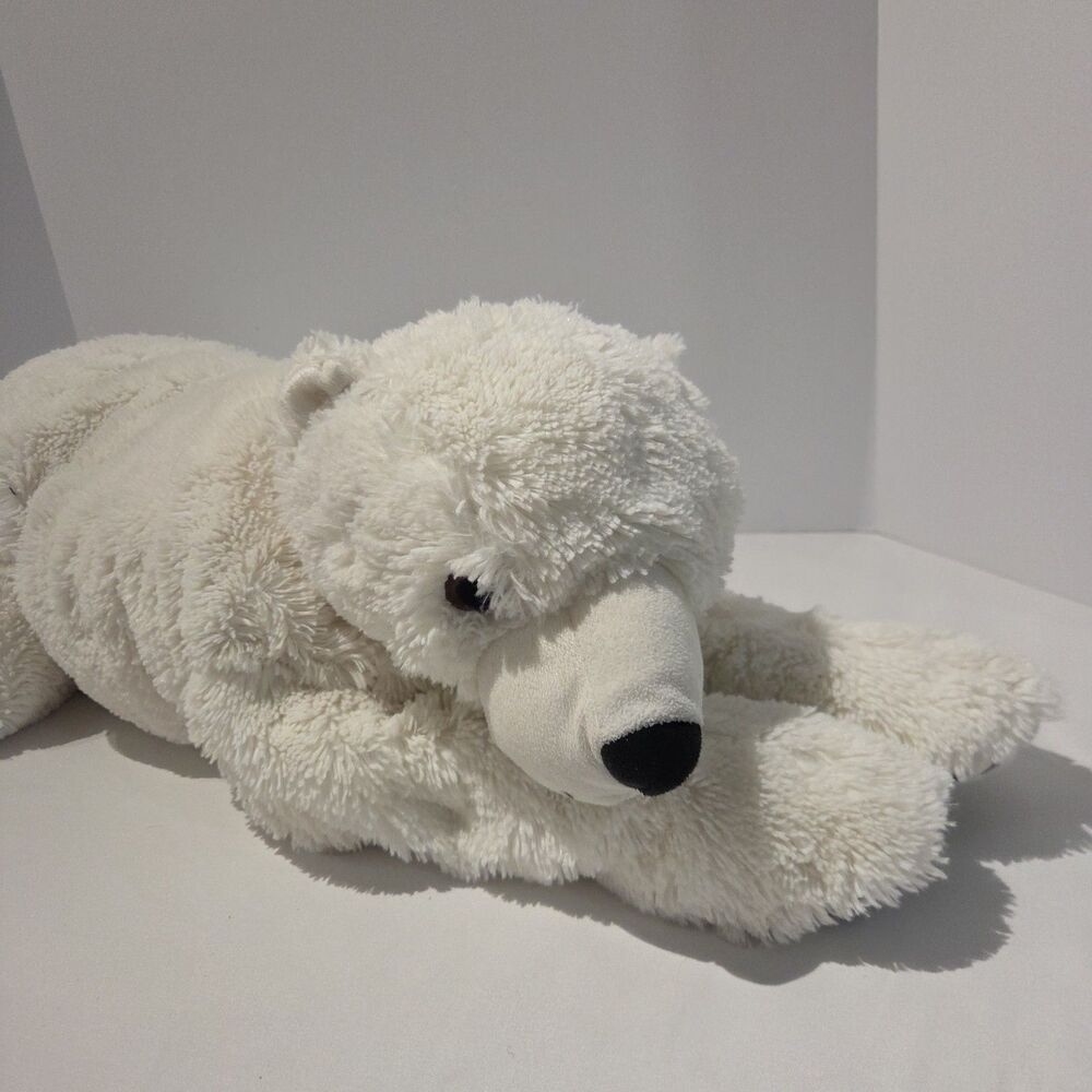 Ikea Snuttig Polar Bear Plush 30" Jumbo Stuffed Animal Floppy Soft Stitched Eyes